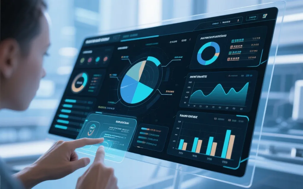 交互式数据面板，科技感强